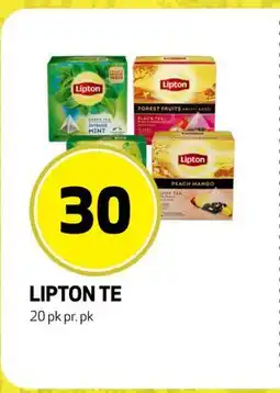 Bunnpris LIPTON TE, NOK 30 tilbud