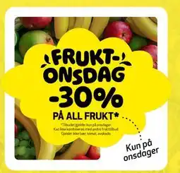 Bunnpris 30% PÅ ALL FRUKT tilbud