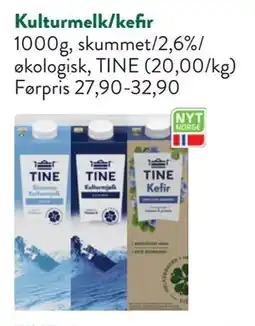 Jacobs Kulturmelk/kefir, NOK 20 tilbud
