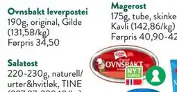 Jacobs Ovnsbakt leverpostei, NOK 25 tilbud