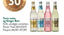 Jacobs Tonic water og Ginger Beer, NOK 30 tilbud