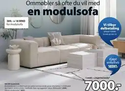 JYSK SKEJBY modulsofa, NOK 7000 tilbud
