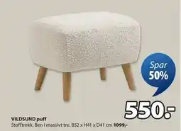 JYSK VILDSUND puff, NOK 550 tilbud