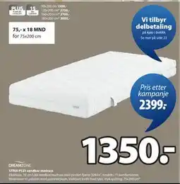 JYSK STRIA PS25 vendbar madrass tilbud
