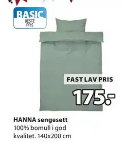 JYSK HANNA sengesett, NOK 175 tilbud