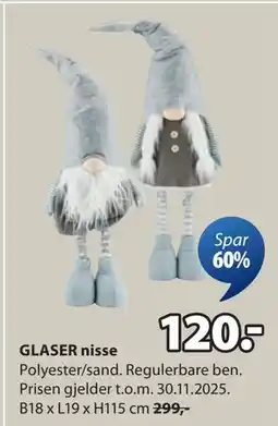 JYSK GLASER nisse, NOK 120 tilbud