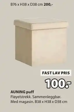 JYSK AUNING puff tilbud