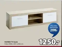 JYSK FAVRBO TV-benk, NOK 1250 tilbud