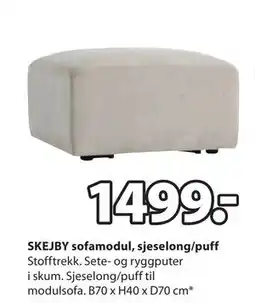 JYSK SKEJBY sofamodul, sjeselong/puff, NOK 1499 tilbud