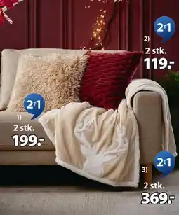 JYSK HVIDBLOMME pyntepute, NOK 119 tilbud