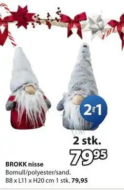 JYSK BROKK nisse, NOK 79.95 tilbud