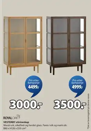 VESTERBY vitrineskap