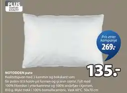 JYSK NOTODDEN pute, NOK 135 tilbud
