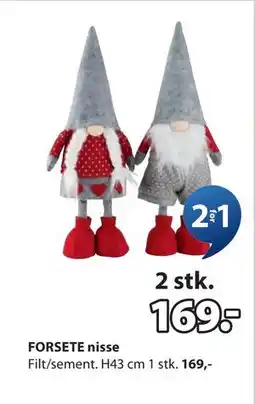 JYSK FORSETE nisse, NOK 169 tilbud