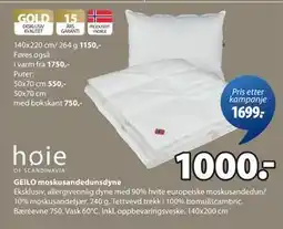 JYSK GEILO moskusandedunsdyne tilbud