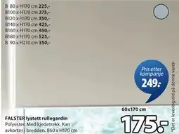 JYSK FALSTER lystett rullegardin tilbud