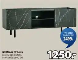 JYSK KRONDAL TV-benk, NOK 1250 tilbud
