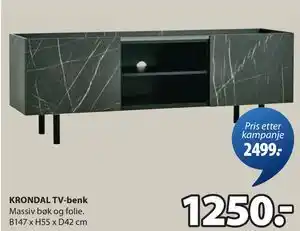 KRONDAL TV-benk, NOK 1250