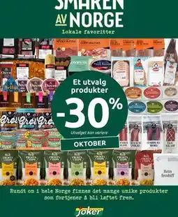 Joker Et utvalg produkter -30% tilbud