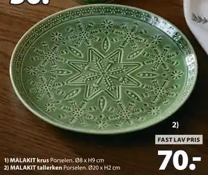 JYSK MALAKIT tallerken, NOK 70 tilbud