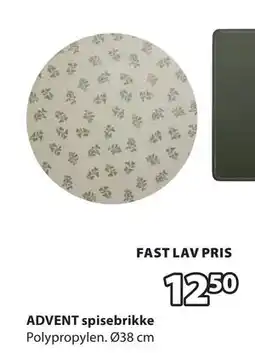 JYSK ADVENT spisebrikke, NOK 12.5 tilbud