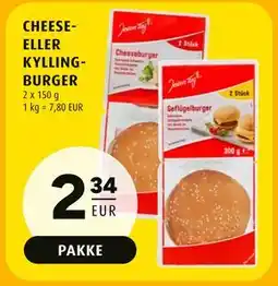 Scandinavian Park CHEESE- ELLER KYLLING-BURGER, EUR 2.34 tilbud