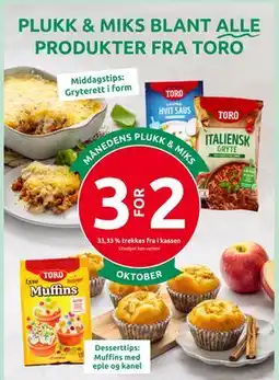 Joker PLUKK & MIKS BLANT ALLE PRODUKTER FRA TORO tilbud