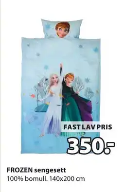 JYSK FROZEN sengesett, NOK 350 tilbud