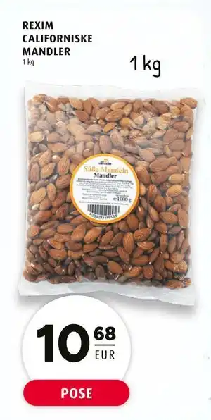 Scandinavian Park REXIM CALIFORNISKE MANDLER, EUR 10.68 tilbud