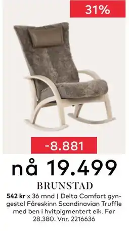 Skeidar Delta Comfort gyngestol, NOK 19499 tilbud