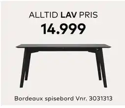 Skeidar Bordeaux spisebord, NOK 14999 tilbud