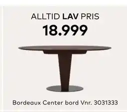 Skeidar Bordeaux Center bord, NOK 18999 tilbud