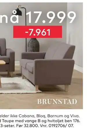 Skeidar Medly 2-seter, NOK 17999 tilbud