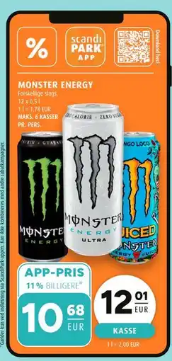 Scandinavian Park MONSTER ENERGY, EUR 12.01, App-pris tilbud