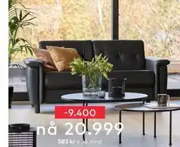 Skeidar Stressless Flora 2-seter, NOK 20999 tilbud