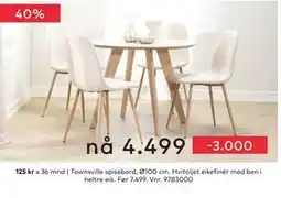 Skeidar Townsville spisebord, NOK 4499 tilbud