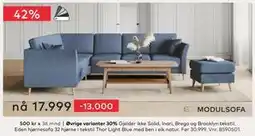 Skeidar Eden hjørnesofa 32 hjørne, NOK 17999 tilbud