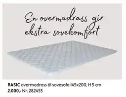 Bohus BASIC overmadrass, NOK 2000 tilbud