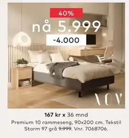 Skeidar Premium 10 rammeseng, NOK 5999 tilbud