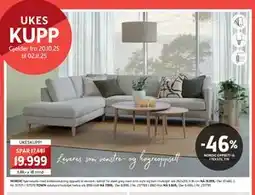 Bohus NORDIC hjørnesofa, NOK 19999 tilbud