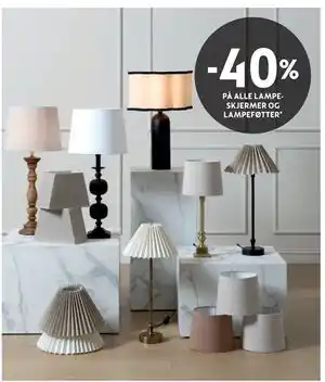 Bohus 40% PÅ ALLE LAMPESKJERMER OG LAMPEFØTTER tilbud