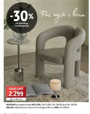 MATHIAS LOUNGESTOL, NOK 2299