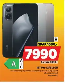 POWER 15T Pro 12/512 GB, NOK 7990 tilbud