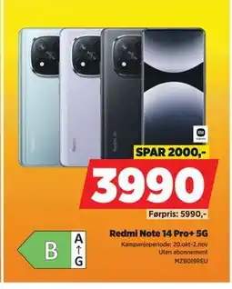 POWER Redmi Note 14 Pro+ 5G, NOK 3990 tilbud