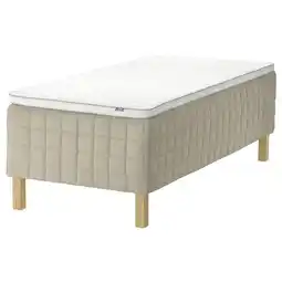 IKEA Stuvland Rammemadrass med overmadrass, medium natur/nyläget hvit, 120x200 cm tilbud