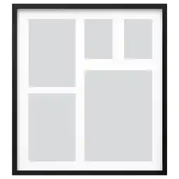 IKEA RÖdalm Ramme til 5 bilder, svart, 64x71 cm tilbud