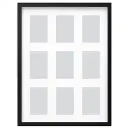 IKEA RÖdalm Ramme til 9 bilder, svart, 46x61 cm tilbud
