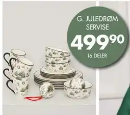 Sparkjøp G. JULEDRØM SERVISE, NOK 499.9 tilbud