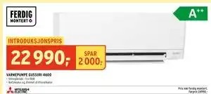 Montér VARMEPUMPE GUSSURI 4600, NOK 22990 tilbud