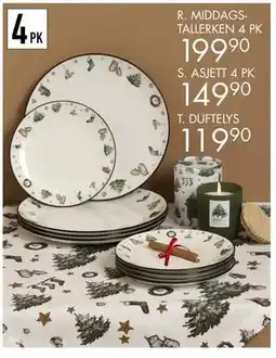 Sparkjøp MIDDAGSTALLERKEN 4 PK, NOK 199.9 tilbud